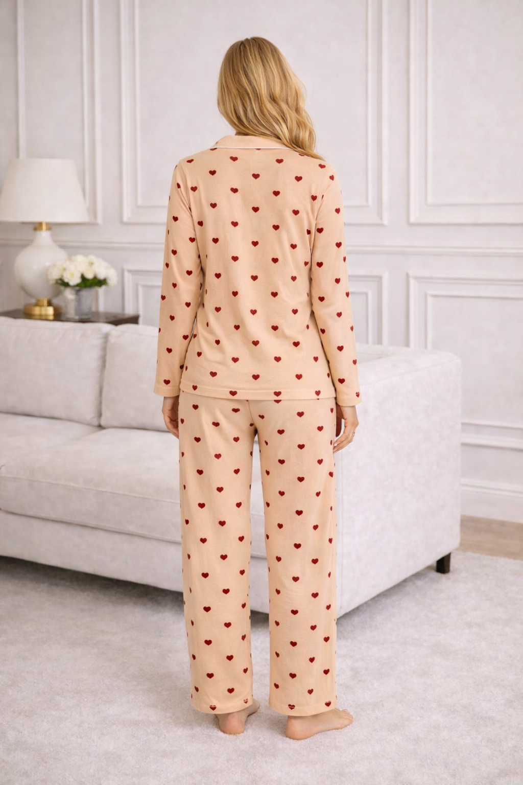 Premium Comfort Heart Print Pajama Set