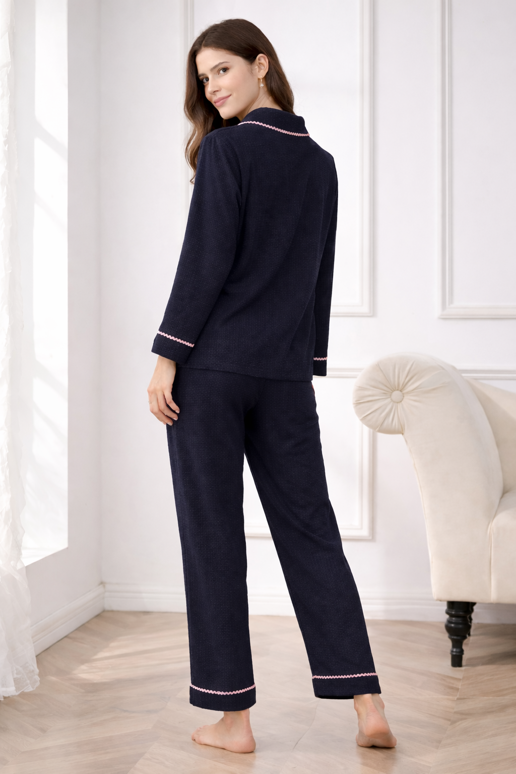 Butterfly Trim Pajama Set