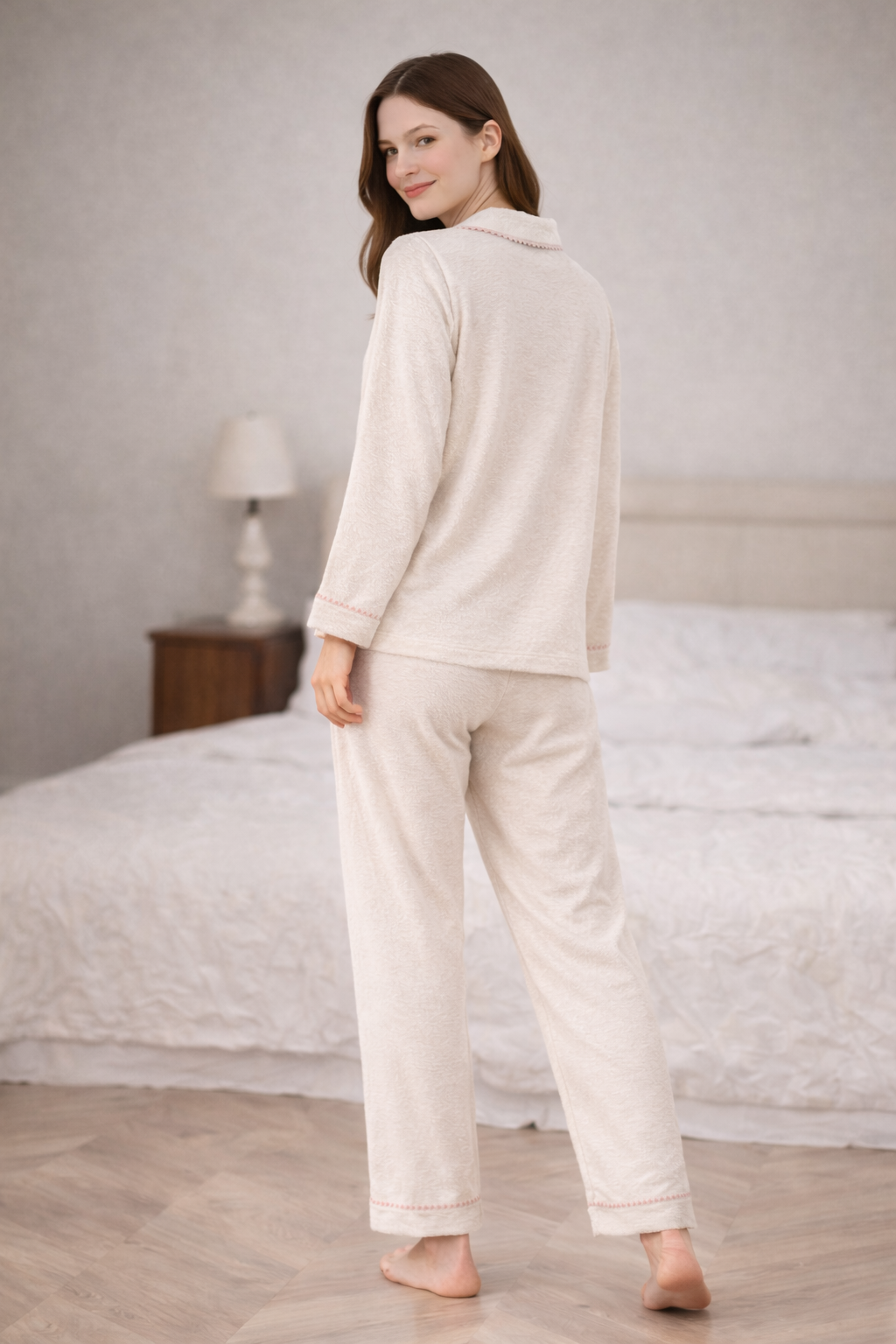 Butterfly Trim Pajama Set